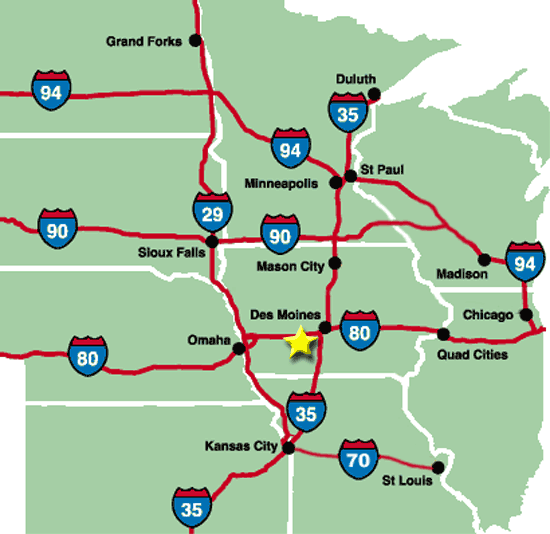 map of midwest